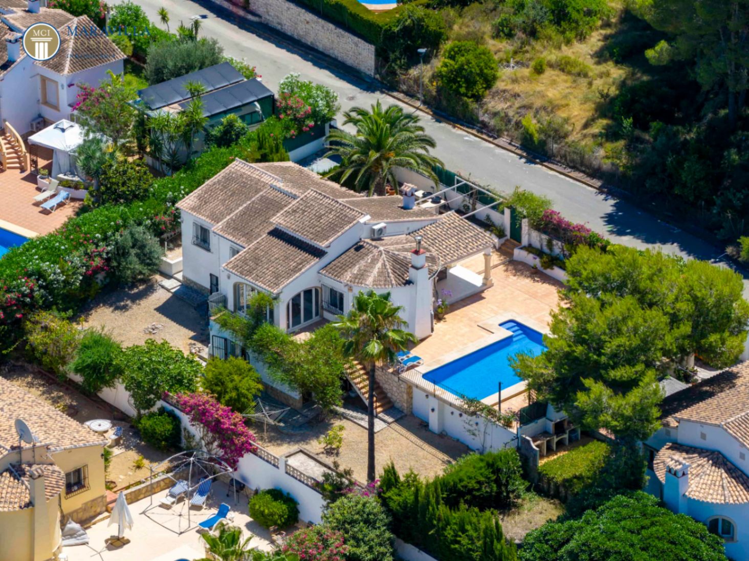 Encantadora villa de estilo mediterráneo con vistas panorámicas 
