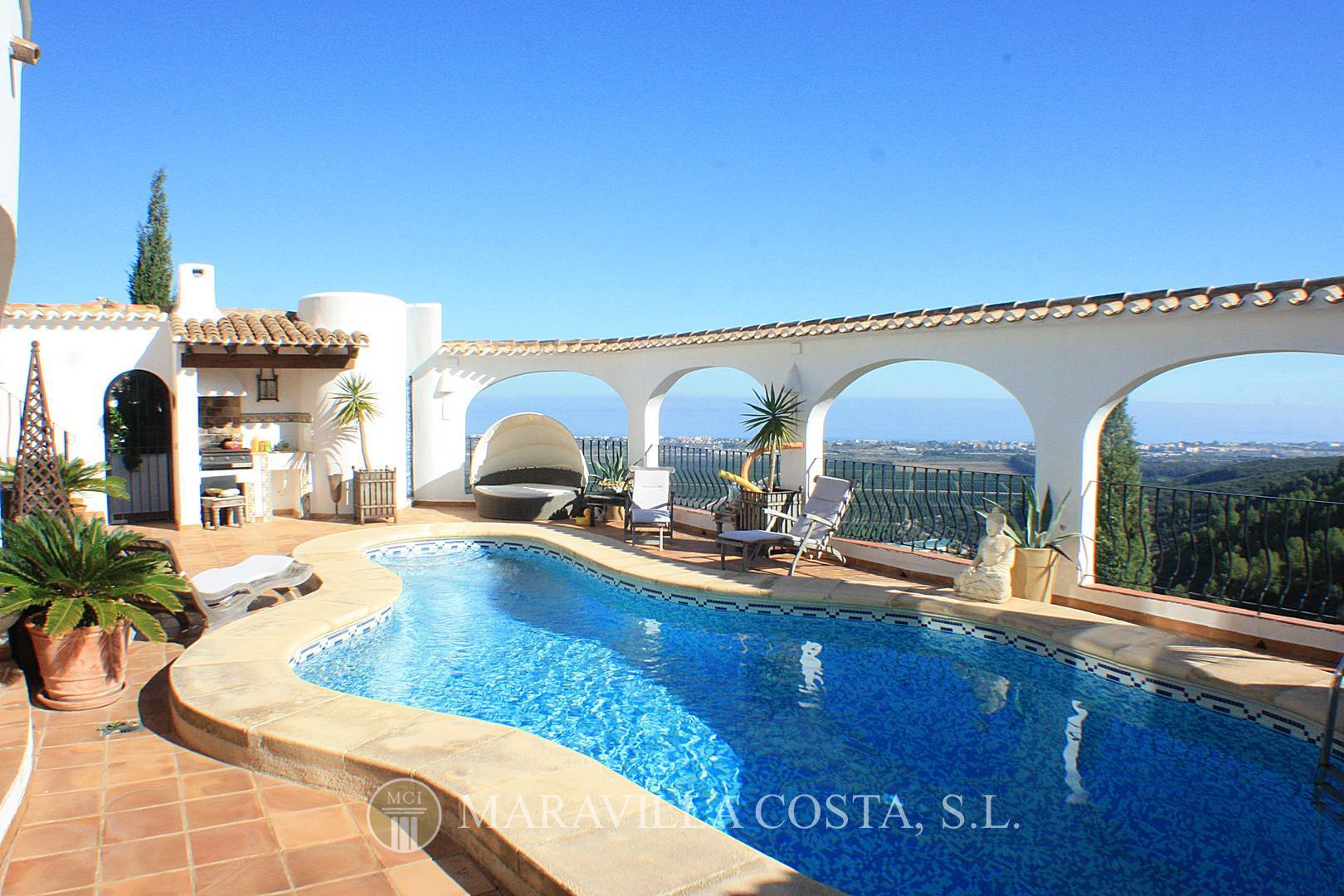 Belle villa avec magnifique vue panoramique sur la mer à vendre à Monte Pego